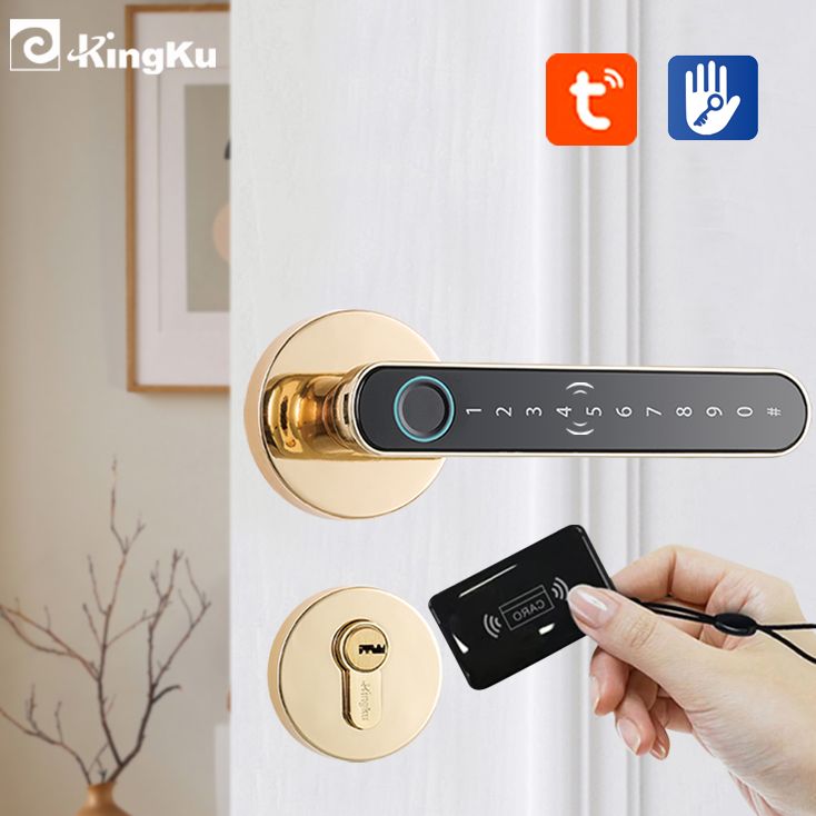 Door Handle Bar - Smart Fingerprint Door Lock Handle for