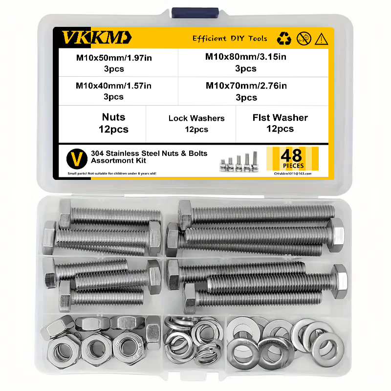 VKKM 48Pcs M10 Hex Head Bolts  - Restoration Hardware Furniture Outdoor 评论和价格