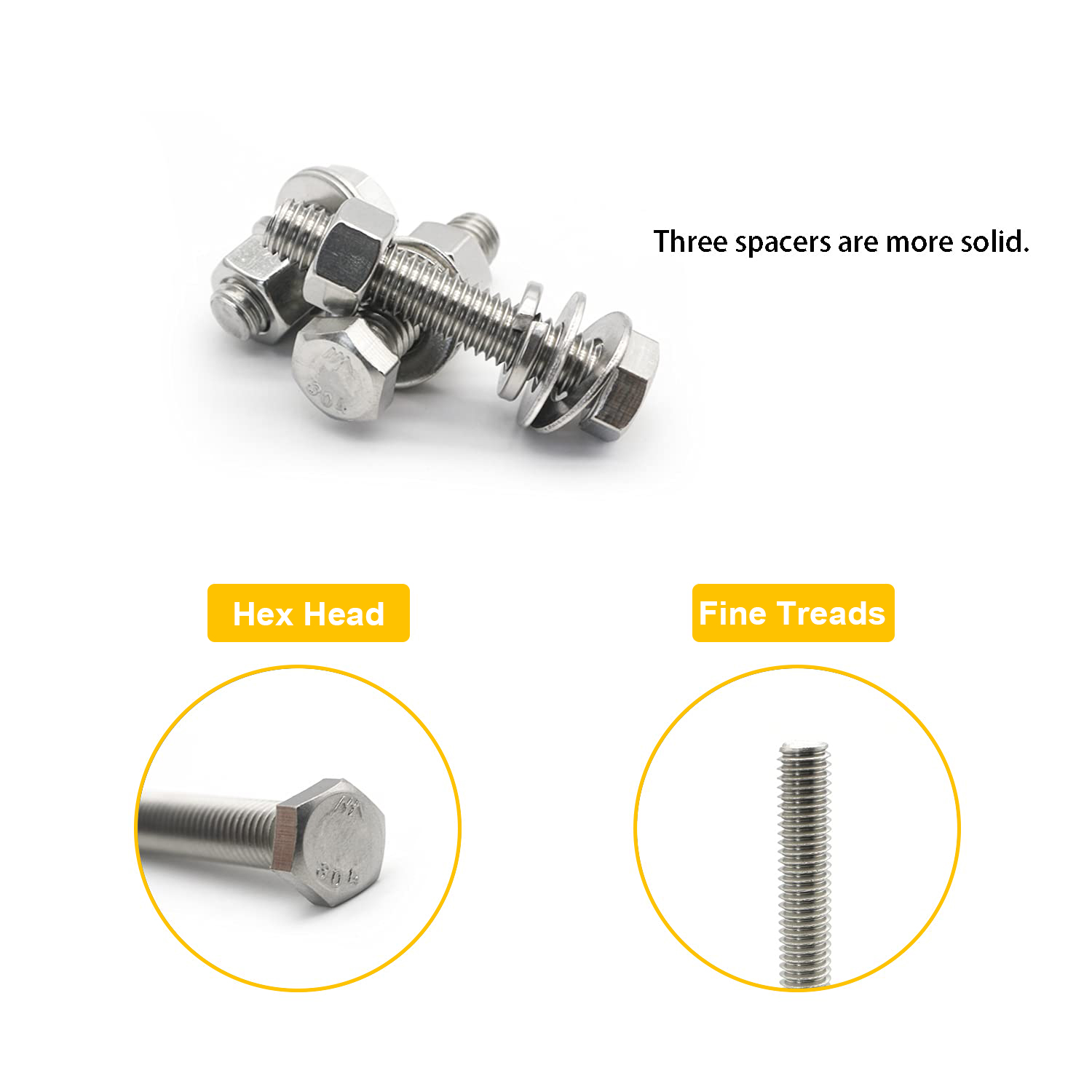 VKKM 48Pcs M10 Hex Head Bolts  - Restoration Hardware Furniture Outdoor 评论和价格