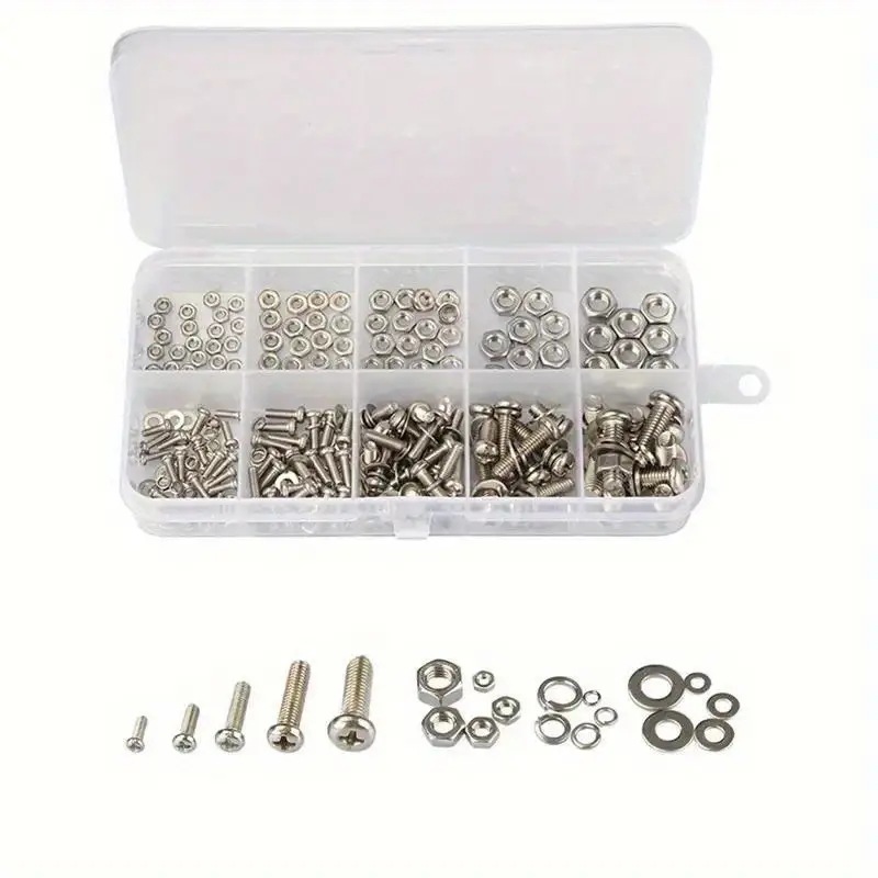 320PCS Hex Nuts & Bolts Set M2 - Furniture Hardware Repair 评论和价格