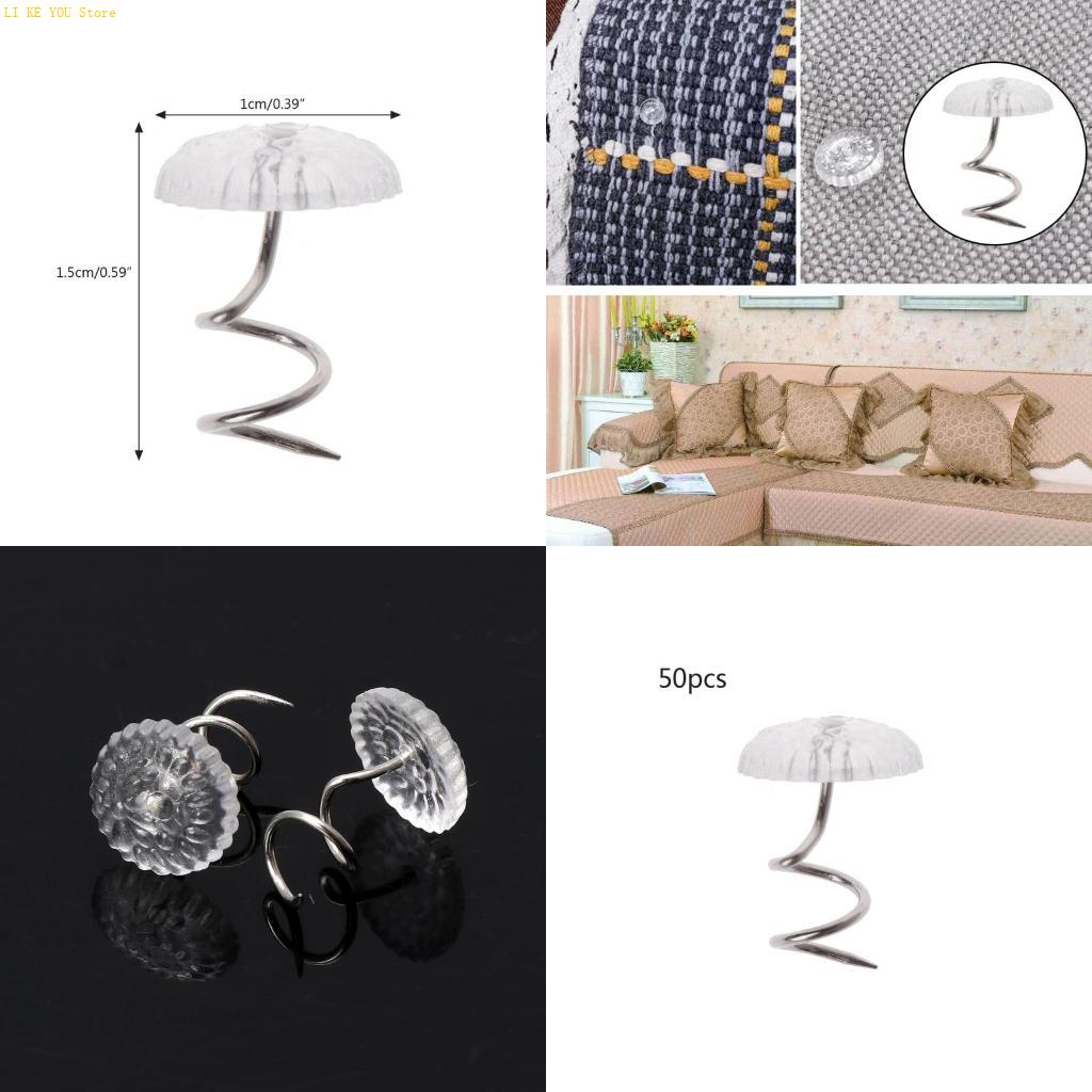 W3JE 50 Pcs Bedskirt Pins Clea - Furniture Upholstery Hardware 评论和价格