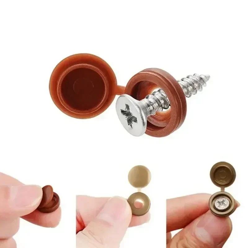 Hinged Plastic Screw Cap Cover - Furniture Hardware Screws 评论和价格