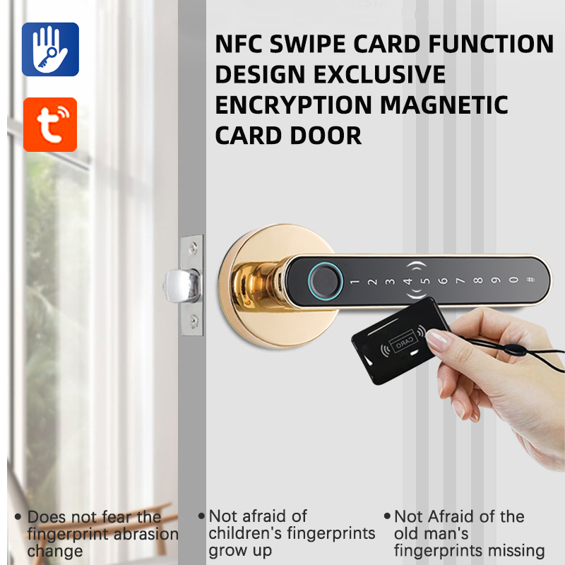 Smart Fingerprint Door Lock Ha - Door Handle Bar 评论和价格