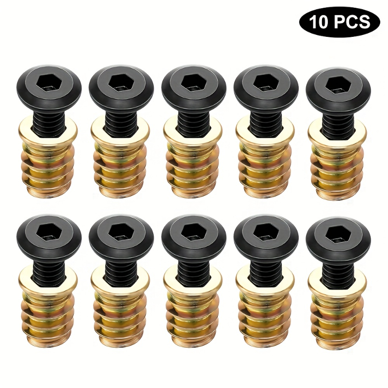 10PCS Threaded Inserts Nut Com - Furniture Hardware Screws 评论和价格