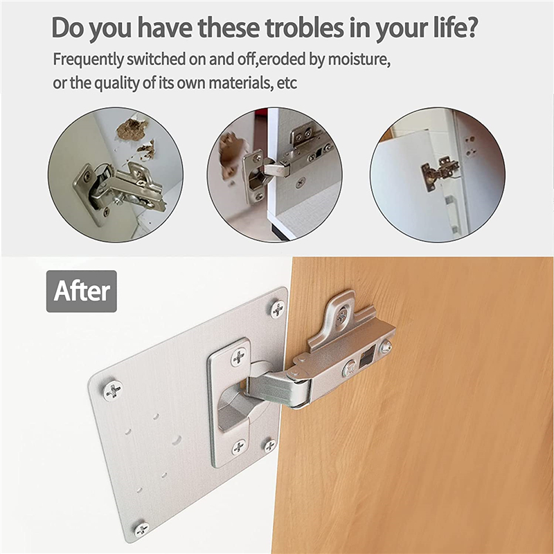 KAK 8pcs Hinge Repair Plate Br - Furniture Hardware Repair 评论和价格