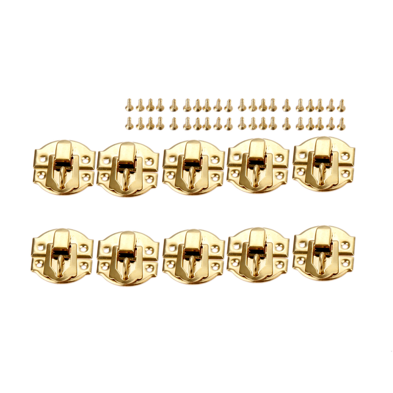 10pcs Golden Box Latch Clasps  - Furniture Hardware Screws 评论和价格