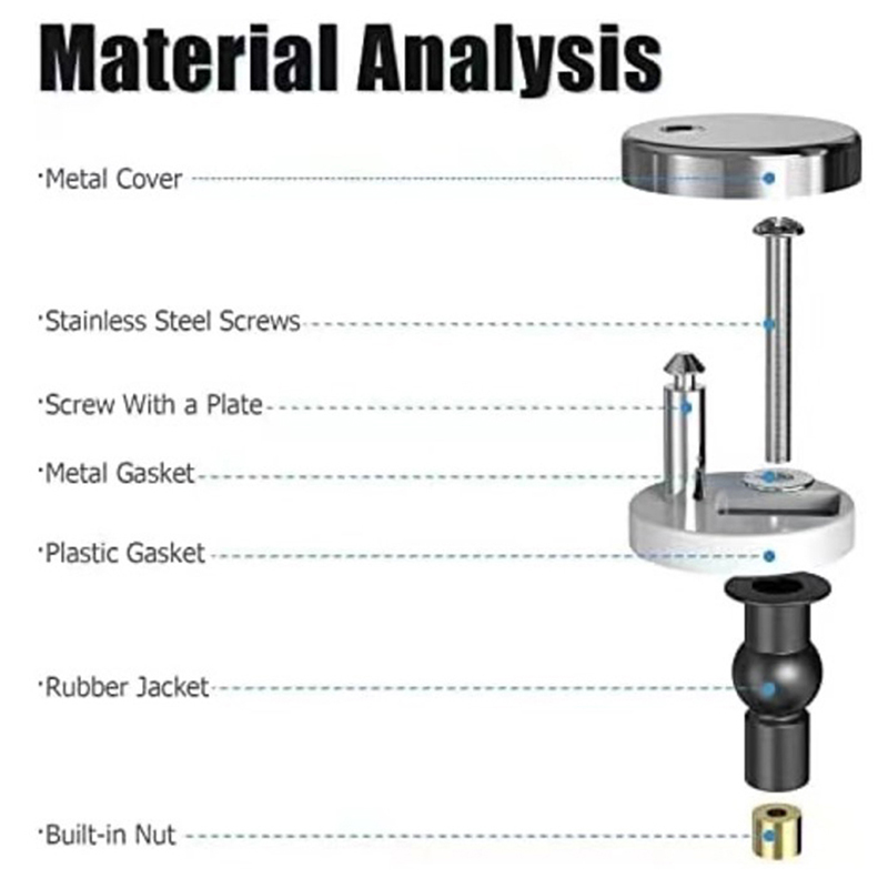 2Pcs Toilet Seat Hinges Top Fi - Furniture Hardware Screws 评论和价格