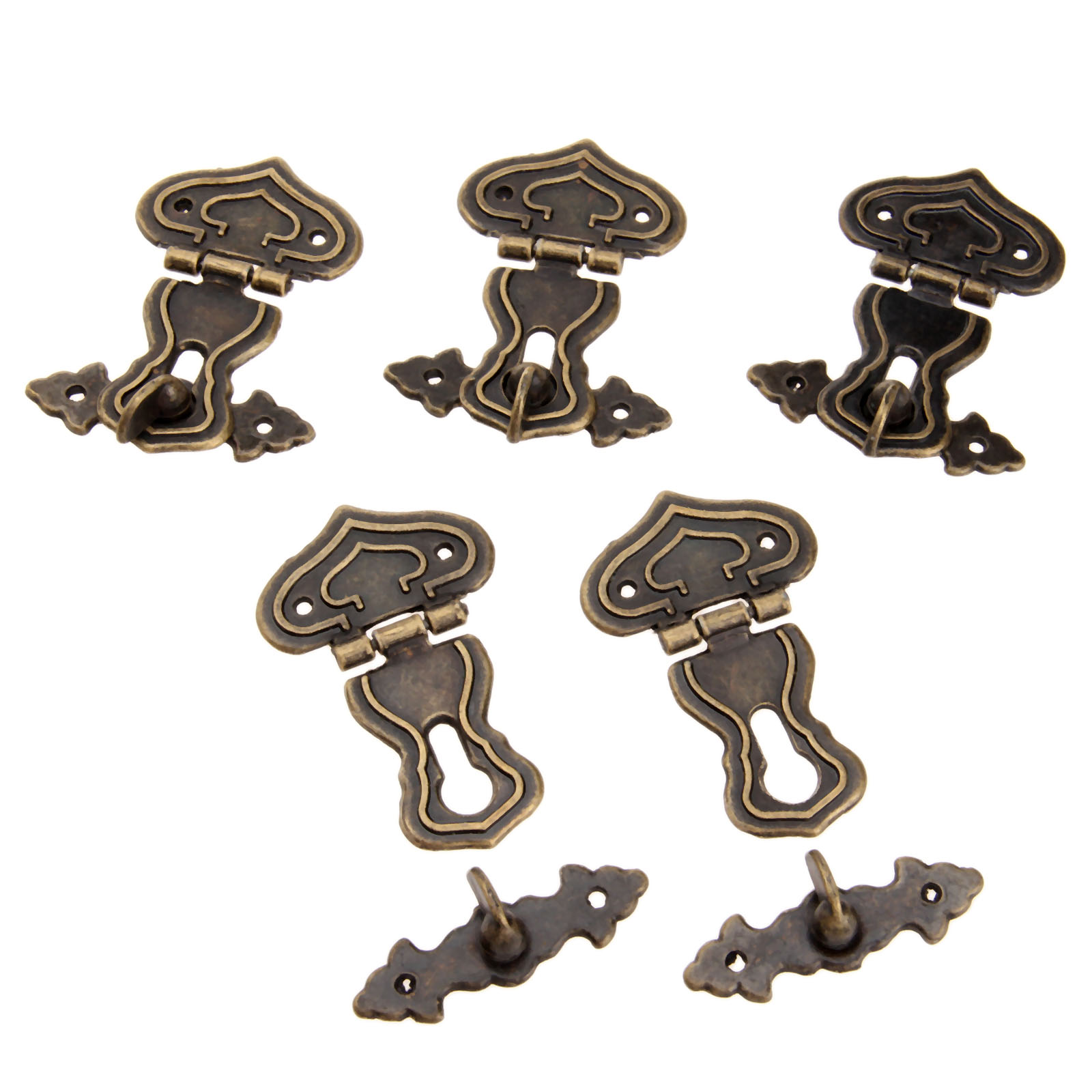 5Pcs 63x47mm Antique Metal Loc - Furniture Hardware Screws 评论和价格