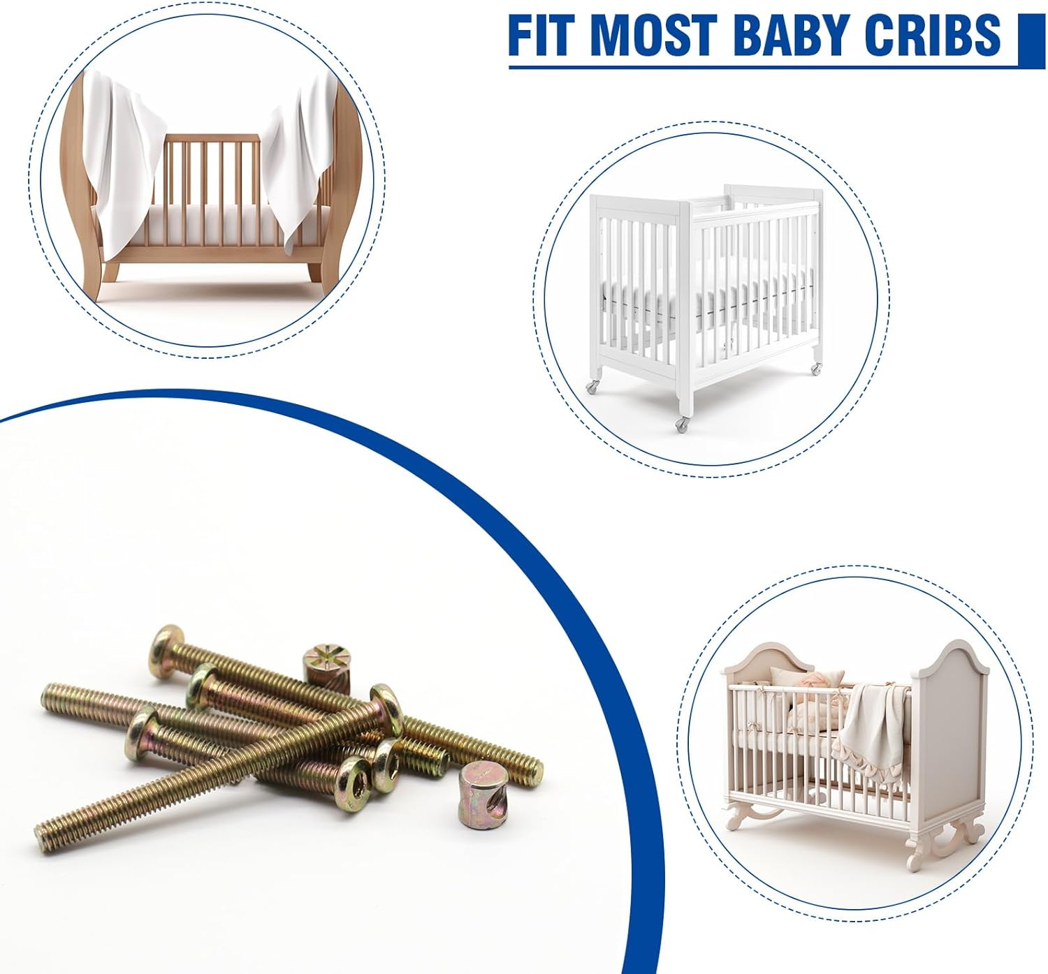 VKKM 25Pcs M6 Baby Crib Screws - Furniture Hardware Repair 评论和价格