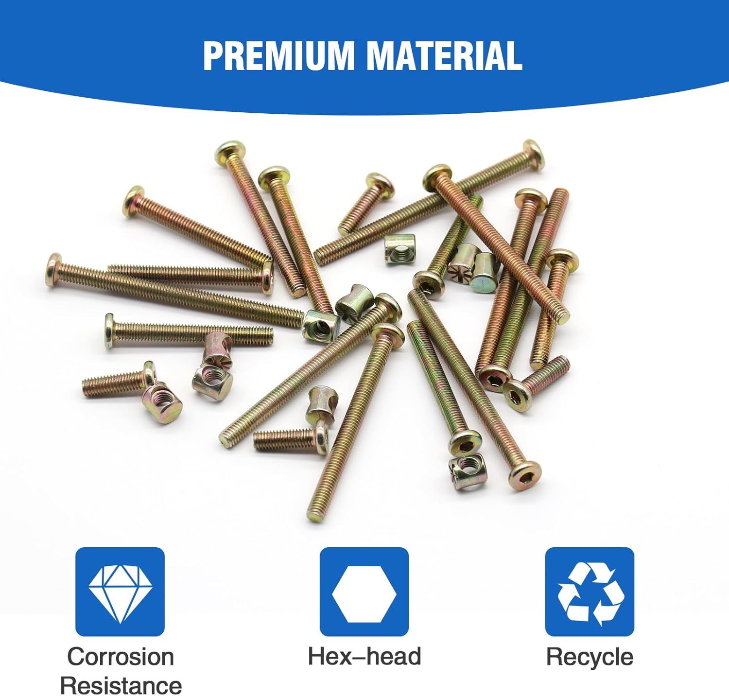 VKKM 25Pcs M6 Baby Crib Screws - Furniture Hardware Repair 评论和价格