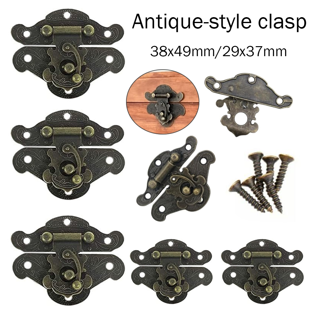 5-20pcs Vintage Metal Hasp Lat - Furniture Hardware Screws 评论和价格