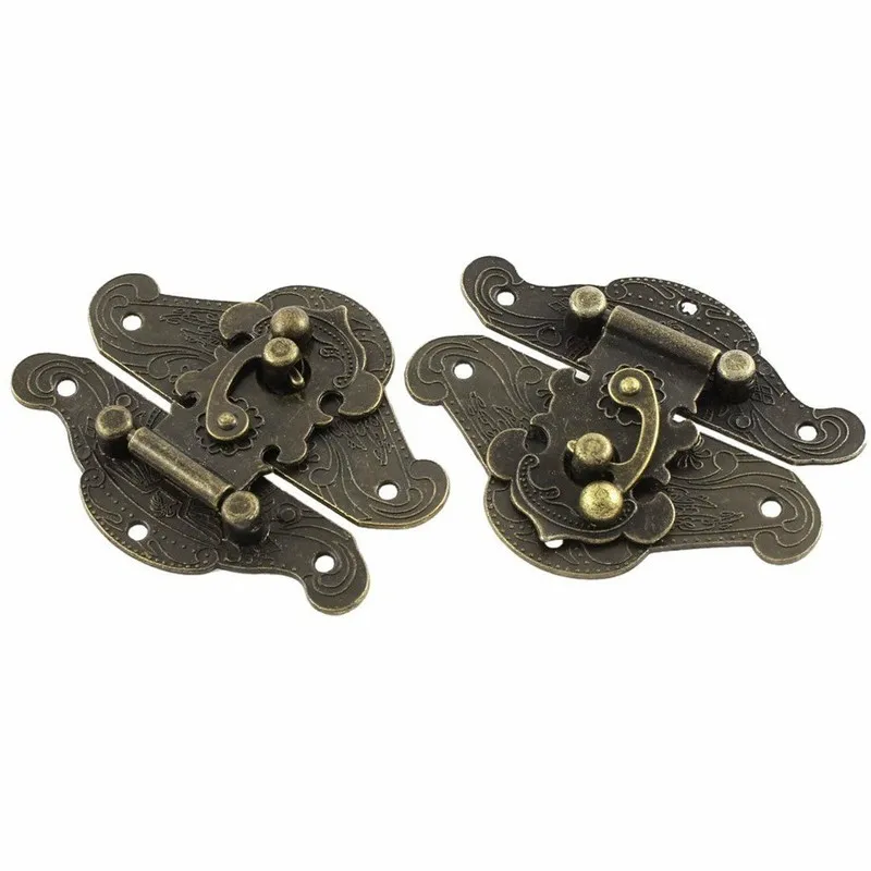 5-20pcs Vintage Metal Hasp Lat - Furniture Hardware Screws 评论和价格